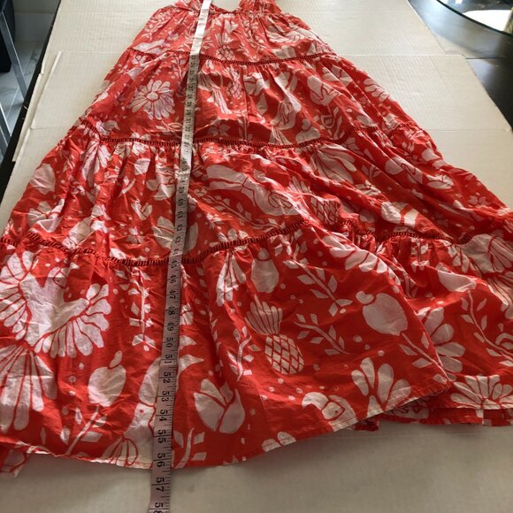 Farm Rio Women’s Orange Neon Jungle Tiered Maxi Dress Size XS Casual Resort - Picture 11 of 16